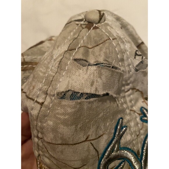 REALTREE Women's Baseball Cap Camo/Teal Stitching Adjustable - Picture 5 of 13